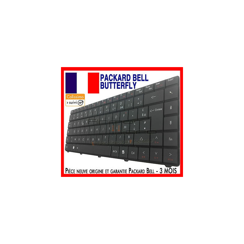 CLAVIER PACKARD BELL BUTTERFLY BFS ORIGINAL FRANCAIS AZERTY