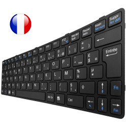 CLAVIER SONY VAIO SVE1113M1RB - BLANC CADRE ROSE ORIGINAL FRANCAIS AZERTY