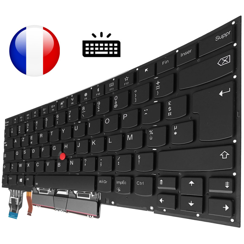 Clavier LENOVO ThinkPad X1 Yoga Gen4 (Type 20QF 20QG 20SA 20SB) - Original Français Azerty Clavier LENOVO ThinkPad X1 Yoga Gen4 (Type 20QF 20QG 20SA 20SB) - Original Français Azerty