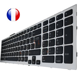 CLAVIER SONY VAIO VPCF13Z8E VPCF13Z8R Cadre Argent ORIGINAL FRANCAIS AZERTY