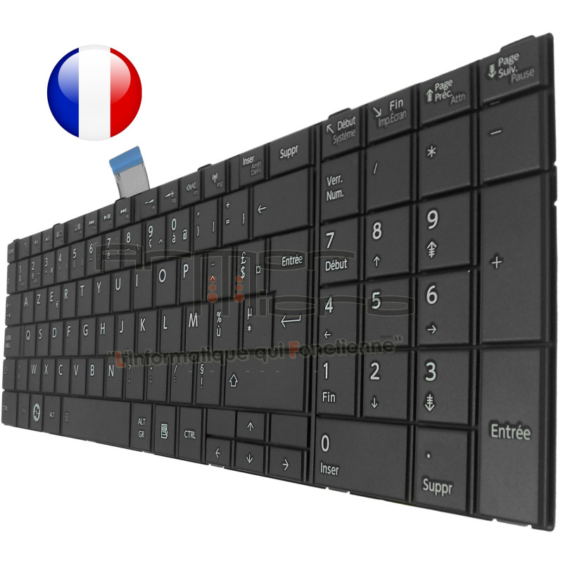 CLAVIER TOSHIBA SATELLITE - 0KN0-ZW2FR02 ORIGINAL FRANCAIS AZERTY