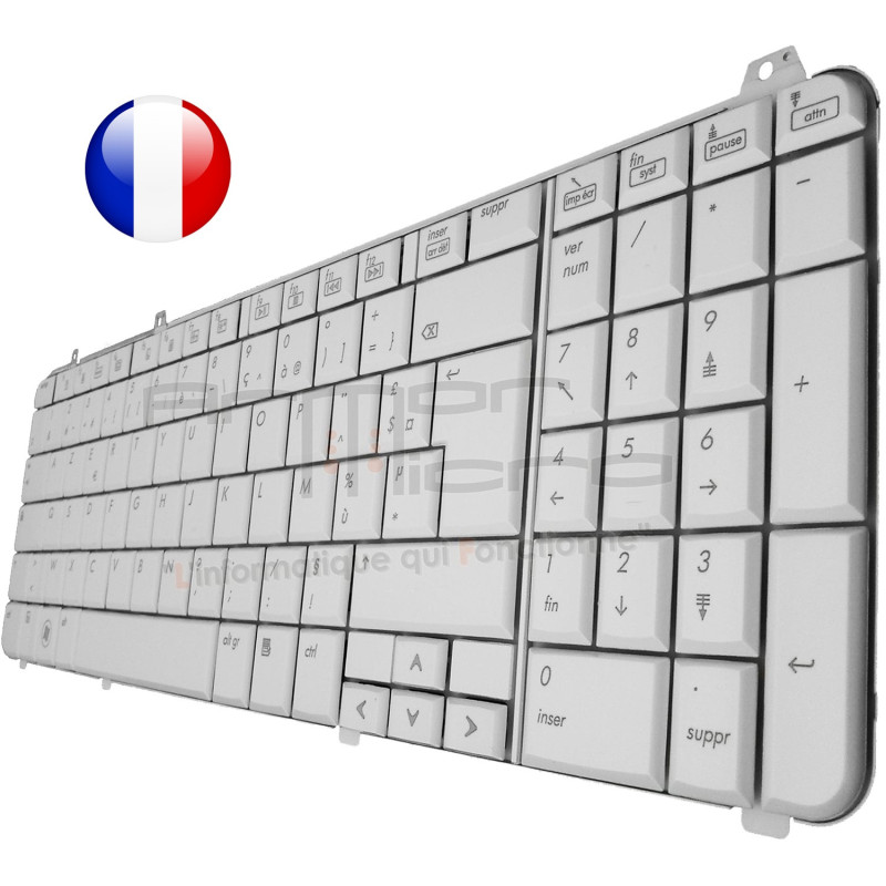CLAVIER HP Pavilion dv6-1335sf - BLANC ORIGINAL FRANCAIS AZERTY