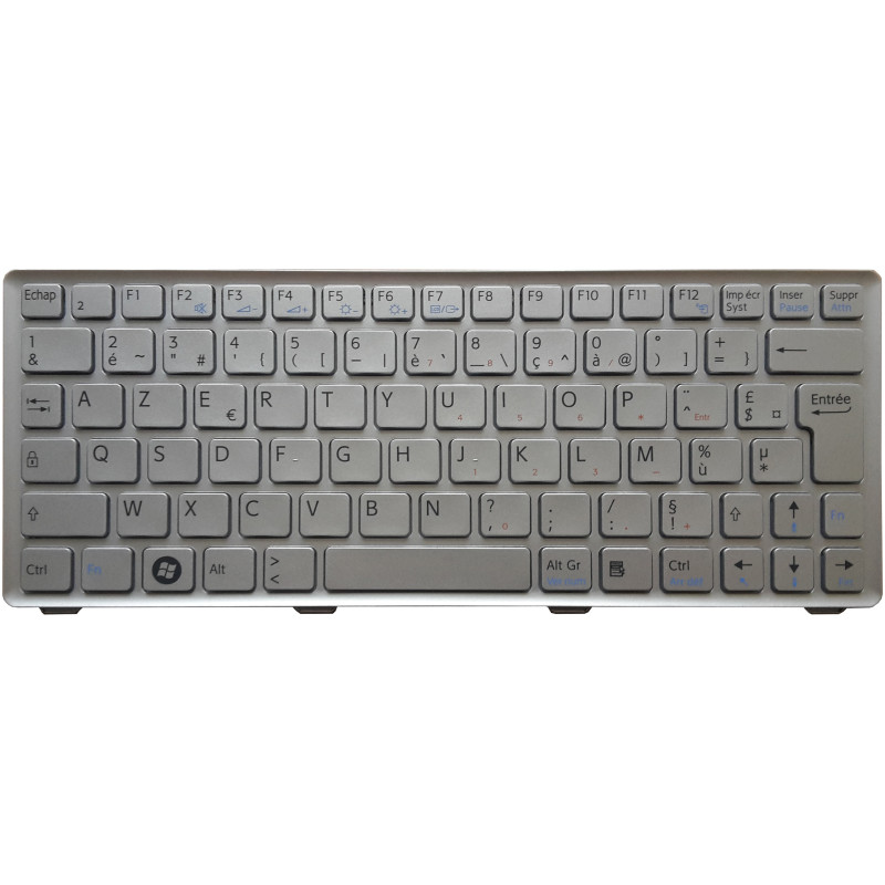Clavier SONY VAIO VPC-W Série - Original Argent Français Azerty Clavier SONY VAIO VPC-W Série - Original Argent Français Azerty