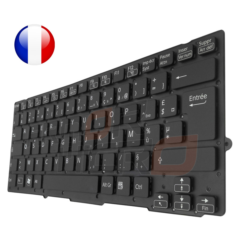 CLAVIER SONY VAIO VPCSB3M9E/B VPCSB3M9E/S - NOIR ORIGINAL FRANCAIS AZERTY