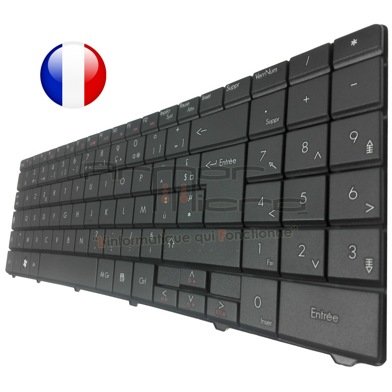 /!\Clavier Packard Bell EasyNote DT85 Noir Français Azerty /!\Clavier Packard Bell EasyNote DT85 Noir Français Azerty