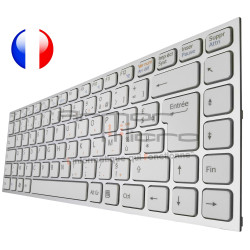 CLAVIER SONY VAIO VPC-Y Série - VPCY -BLANC/ARGENT ORIGINAL FRANCAIS AZERTY