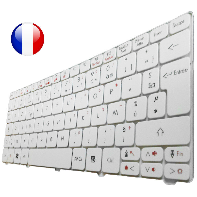 /!\Clavier Packard Bell DOT S2 Blanc Original Français Azerty
