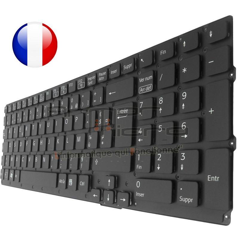 /!\Clavier SONY Vaio VPCSE1M1E/S - Noir Original Français Azerty
