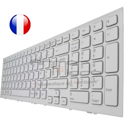 CLAVIER SONY VAIO VPCEH2M1R/L VPCEH2M1R/W - BLANC ORIGINAL FRANCAIS AZERTY