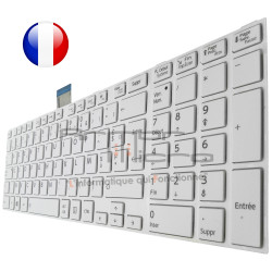CLAVIER TOSHIBA Satellite C55T-A Series - BLANC ORIGINAL FRANCAIS AZERTY