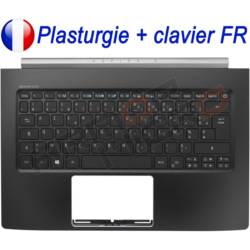 Clavier + Plasturgie Acer Aspire S13 S5-371 - Rétro-Éclairé Français Azerty