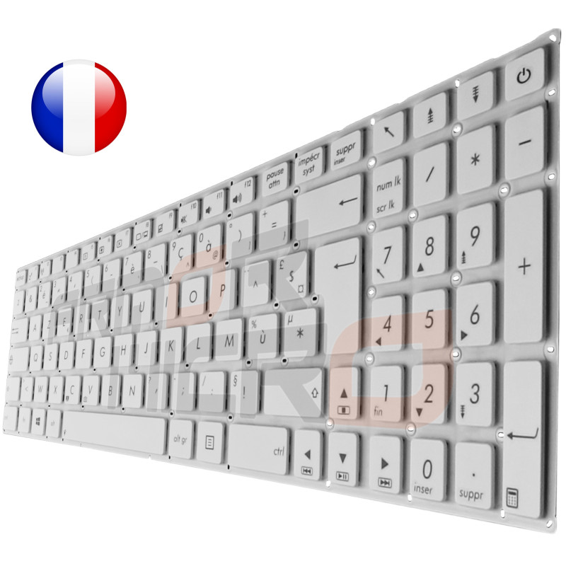 Clavier ASUS X541S X541SA X541SC X541U - Blanc Original Français Azerty Clavier ASUS X541S X541SA X541SC X541U - Blanc Original Français Azerty