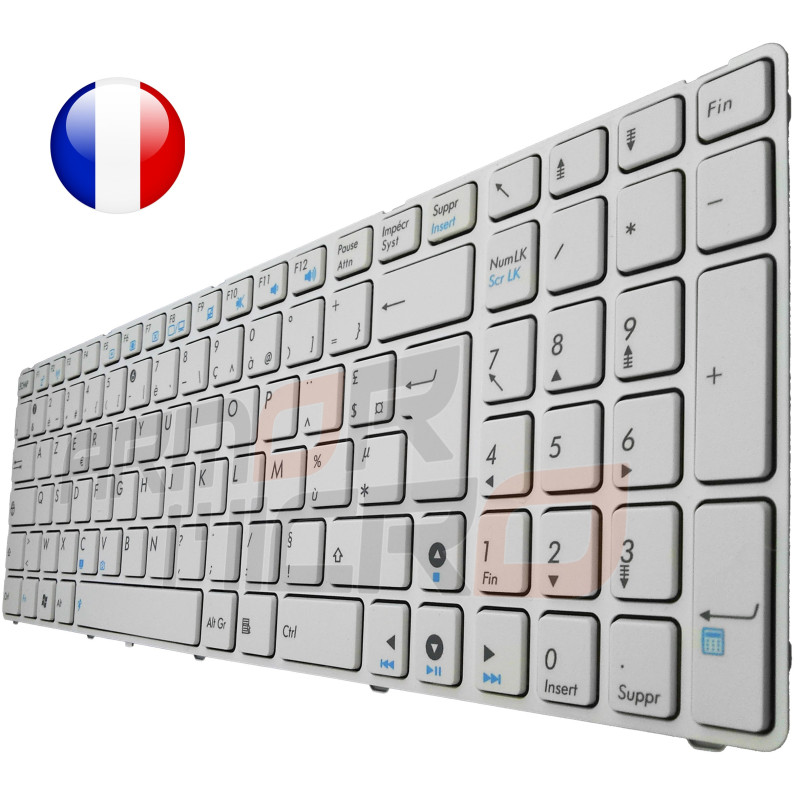 /!\Clavier ASUS - 9J.N2J82.V0F 0KNB0-602AFR00 AEKJ3F01010 - Blanc Français Azerty