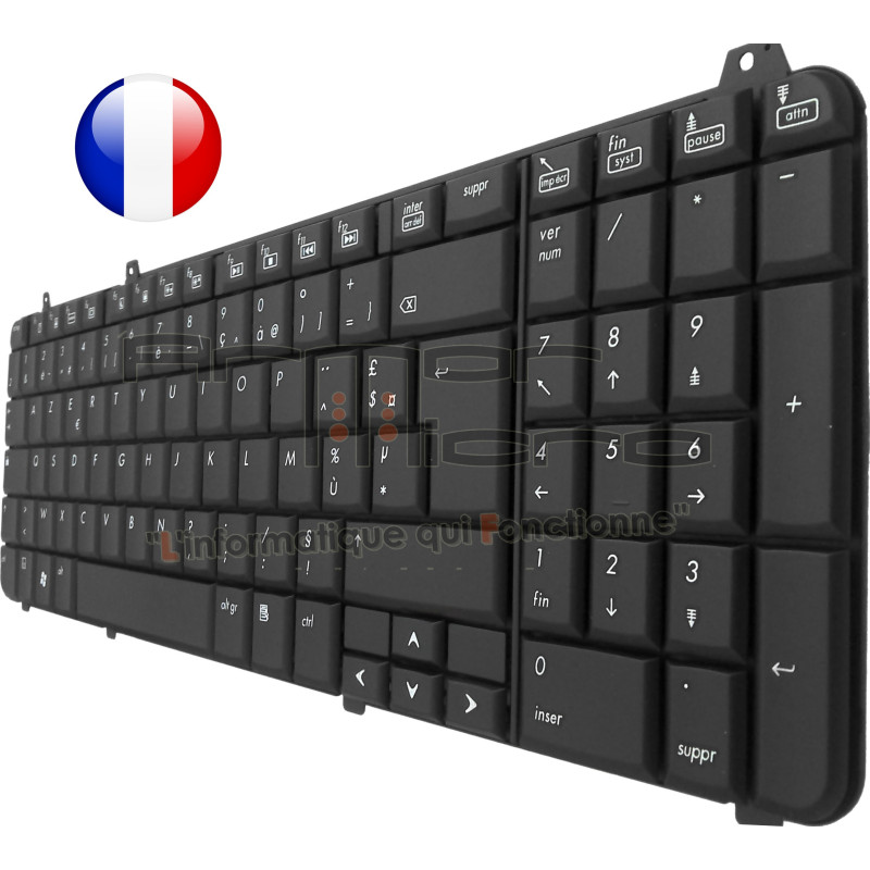 CLAVIER HP Pavilion DV6-2000 DV6-2100 - NOIR ORIGINAL FRANCAIS AZERTY