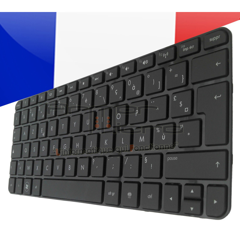 /!\Clavier HP Mini 210-4122ef 210-4122sf Cadre Inclus Original Français Azerty /!\Clavier HP Mini 210-4122ef 210-4122sf Cadre Inclus Original Français Azerty