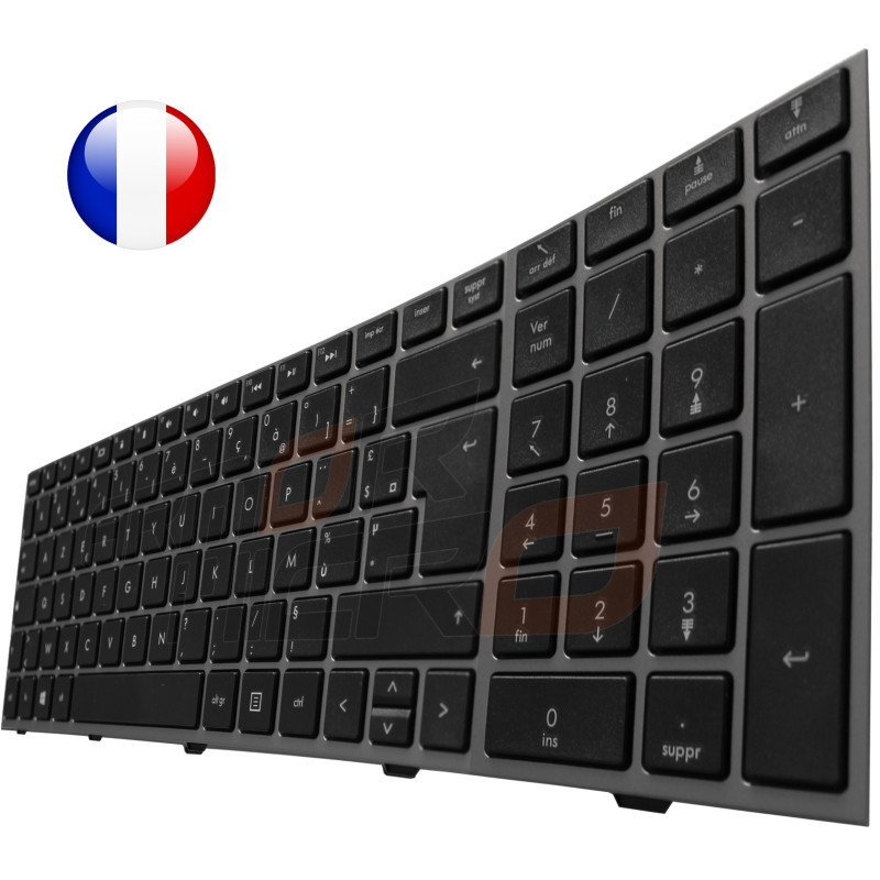 Clavier HP - KB 9ZN6MSW30F NSK-CC3SW 0F CX1680 Cadre  Français Azerty