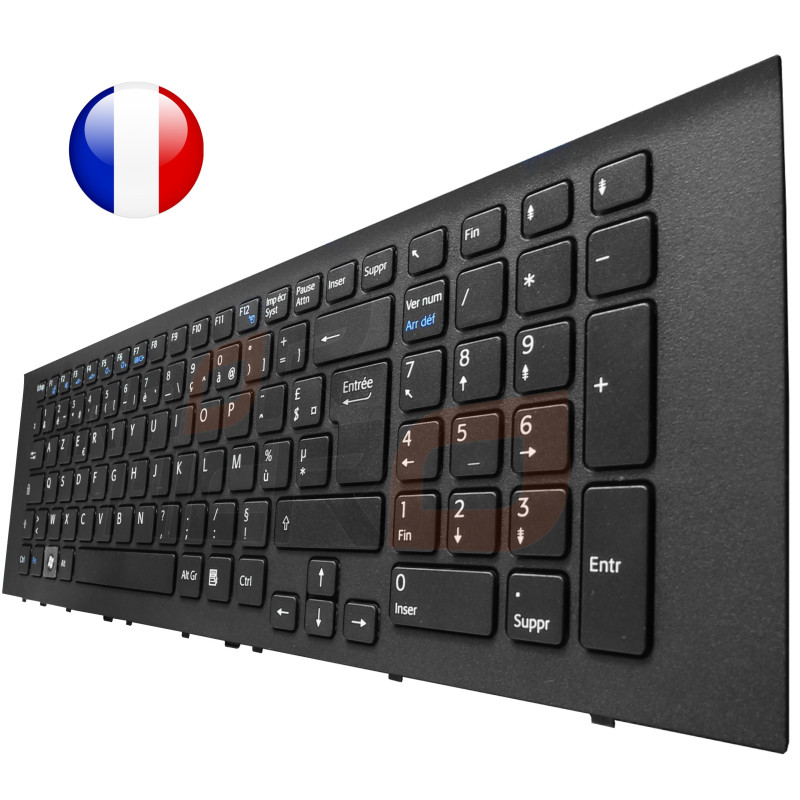 /!\Clavier SONY Vaio - 148971951 AEHK2F00010 V116646G FR PCG-91211M - Noir - Original Français Azerty