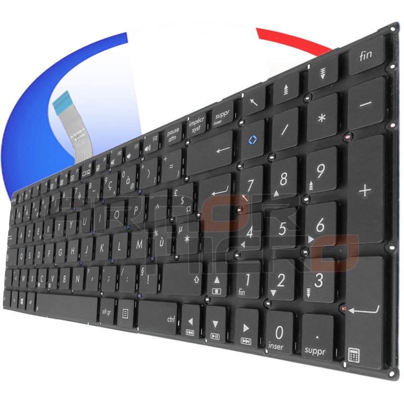 Clavier ASUS - 0KNB0-6129FR00 0KN0-P71FR13 Original Français AZERTY