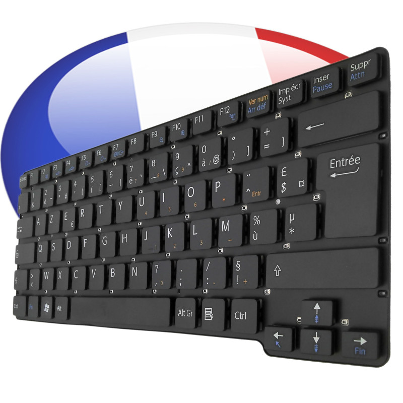 CLAVIER SONY VAIO VPCCW1E8R/WU VPCCW1S1E/B - NOIR ORIGINAL FRANCAIS AZERTY
